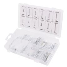 Benson – Set viti per legno 120 pezzi – Acciaio zincato – 10x3,5mm, 10x4mm, 10x5mm – Viti per assemblaggio mobili