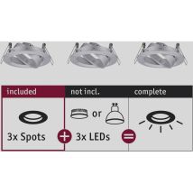 Paulmann - 92490 Ebl Choose Einbauring 3er Set 10 W Aluminium (gedreht)