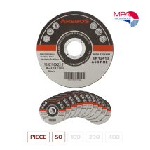 Canbolat Vertriebs GmbH – AREBOS Cutting Discs 115 mm – 50 Pieces – Suitable for Steel, Stainless Steel, Iron – EN 12413 Certified