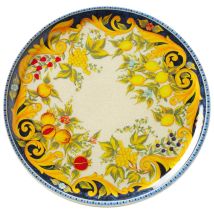 Plato De Pizza De Porcelana Resistente Blackboard Napoli, 33 Cm De Diámetro - Juego De 6.