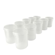 10x Set De Seaux Pour L'Industrie Alimentaire Et Chimique, Capacité 15,9 Litres, Naturel