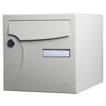 Renz Standard 2-türiger Außenbriefkasten, Stahl Elfenbein Glänzend Renz