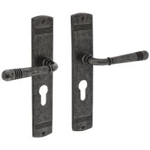 Placa Larga Helena Zamak F77 Gris Pz 72mm Din I/d Intersteel