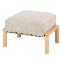 4seasons - Lucas Fusshocker Teak Natur Inkl. Kissen