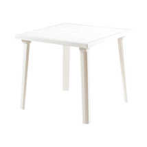Salone – Tavolo in resina antiurto quadrato 80x80 cm – Colore bianco – 6089