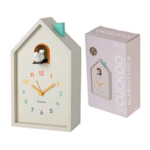 Fisura – Sveglia A Cucù Casetta Multicolore. Sveglia Analogica Originale. Sveglia Con Lancette, Tasto Snooze E Luce. Funzionamento: 3 Batterie Aa (non