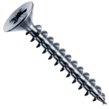 Mustad - Panelvit Zylinderkopfschraube Pozidriv - Vollgewinde - Weiss Verzinkt - Ø4.5x60mm - Packung Mit 200 Stück - Pvaczp450600b8c