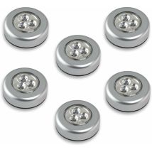 Lling - Plafonnier 6pcs Led Éclairage Tactile À Piles Cliquez Sur La Lampe De Lumière De Poussée (lumière Blanche)