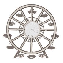 Luna Park Wanduhr Pendeluhr – 65x62H – Eisen – Wanddeko für Wohnräume