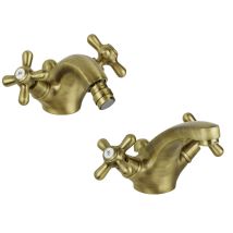 Juego De Grifería Retro En Color Bronce Antiguo Gattoni Calypso Kicaly3br