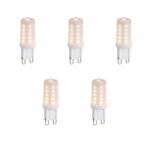 Set Of 5 Dimmable G9 Led Bulbs Opal 1.2w 100lm 2200k