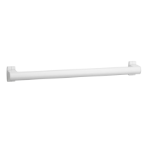 Pmr Pellet Barra De Apoyo Recta De Diseño 60 Cm Tapas De Resina Epoxi Aluminio Blanco