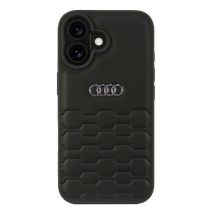 Custodia Rigida Audi In Pelle Sintetica Per Iphone 16 6.1, Nera/au-tpupcip16-gt/d2-bk