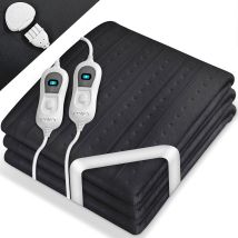 Surmatelas Chauffant Électrique 160x140 Cm – Arrêt Automatique – Réglable 3 Niveaux – Polaire Douce – Puissance 120w – Sinnlein