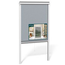 Vounot Insektenschutzrollo Fenster Pvc Rahmen Zuschneidbar L80 X H130 Cm Weiß