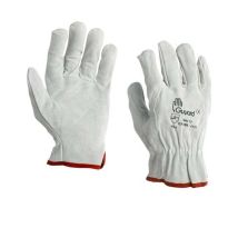 Gants De Manutention Cuir Pleine Fleur Bovin Guyard 1532 - Norme En 388 - Taille 8 - Lot De 10 Paires
