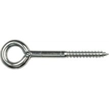 Gancho de tornillo con ojete 22S – Hierro galvanizado – 120 mm x 25 mm x 10 mm
