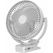 20cm 10000mah Battery Powered Clip-on Fan, Portable Usb Fan, 4 Speeds, Powerful Airflow, Heavy Duty Clamp For Home Office, Golf Car, Outdoor Travel, 