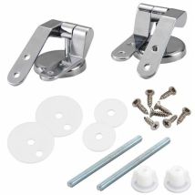 Tumalagia - Cerniera Per Sedile Wc, Kit Di Fissaggio Per Sostituzione Sedile Wc, Fissaggi Per Cerniere Wc, Per Sedili Wc In Legno E Resina - 2 Pezzi