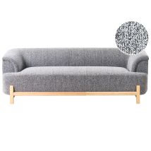 Sofa 3-sitzer Alnor Stoff Dunkelgrau