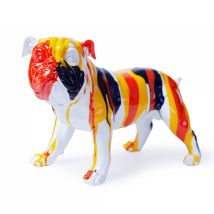 Kuateh - Dekorative Hundfigur Bulldogge Kuatéh Aus Polyresin 40x20x26 Cm Mehrfarbig