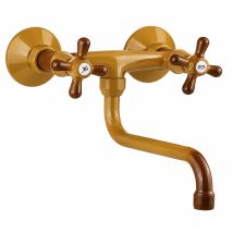 Gattoni Rubinetteria - Grifo De Fregadero De Cocina Montado En La Pared En Terra Di Francia Gattoni 7550/re0t Tierra De Francia