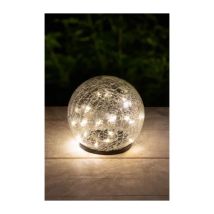 Sfera solare – Ø 15 cm – Effetto vetro rotto – Design moderno per giardini e terrazze – Resistente alle intemperie
