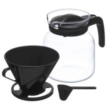 Glaskanne mit Filter und Deckel – 1,2 l – temperaturbeständiges Glas – ergonomischer Griff – ideal für heiße und kalte Getränke