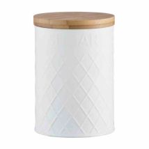 Embossed Living Sugar Storage Canister - White - Typhoon