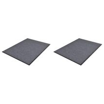 Set Di 2 Zerbini In Pvc Grigio 90x60 Cm Dec023148