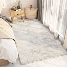 Monanga Bettdecke, Flauschiger Kurzflorteppich, Fusselfreier, Moderner Teppich, Strapazierfähige, Rutschfeste Fußmatte Für Wohnzimmer, Schlafzimmer, 