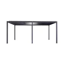Pergola Bioclimatica Motorizzata Giardini Di Maggio "quadrifoglio Twin" In Alluminio Antracite 7,8x4x2,5 Mt
