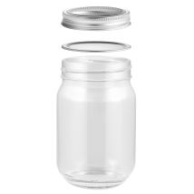 350ml/12oz 24 Pack Glass Mason Jars With Airtight Lids, Round Mouth Canning Jars, Clear Glass Jam Jars For Overnight Oats, Pickling, Food Storage, Diy