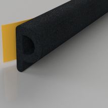 Stormguard - 10m Rubber Seal Draught Excluder Self Adhesive Foam Weather Strip Doors Windows