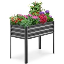 Kingbird Carré Potager Surélevé Avec Pieds, 120x58x80cm
