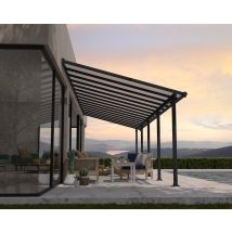 Palram - Canopia Olympia Marquesina Pérgola De Aluminio 3x9.2 M Gris