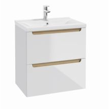 Naturel - Mobile Bagno Natural Stilla 60x60x45 Cm Bianco Con Lavabo (stillad06056u3)