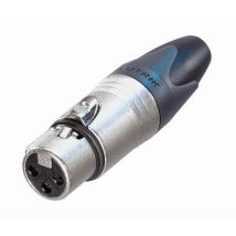Conector Aéreo Xlr Hembra - 3 Pines - Contactos Plateados - Carcasa Niquelada
