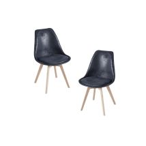 Regalos Miguel - Packs Sillas Comedor - Pack 2 Sillas Synk Vintage - Negro
