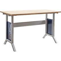 Tavolo da lavoro Workline - 1000mm x 750mm - Altezza regolabile 735-1100mm - Portata 200kg - Multiplex di faggio - Bedrunka Hirth
