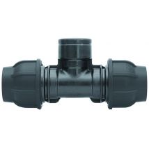 Te De Compresión Pp 90 Grados 50x5/4"x50 Gw Rosca Interna Pn16, Para Tuberías De Pe, Color Negro