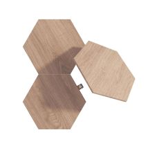Elements Expansion Pack, 3 Esagoni Led Aggiuntivi Effetto Legno - Applique Da Parete Interno Modulari, Luci Led Dimmerabile Wifi, Funziona Con Alexa, 