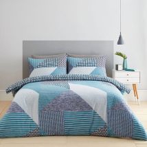 Bianca - Catherine Lansfield Larsson Geo Duvet Cover Set - Teal - Double