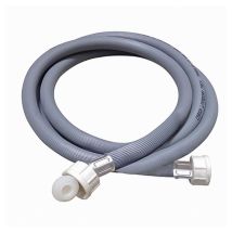 Tubo flexible para carga de lavadora 1.5m – Conexión hembra con codo – Materiales: compuestos vinílicos reforzados – Diámetro: 13mm