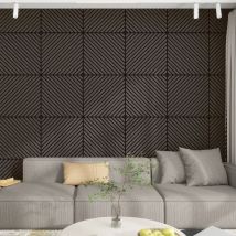 Neu.holz - Set De 16 Paneles Acústicos Vang 3d 5,76 M² Lamas Diagonales - Roble Gris [ ]
