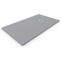 Allstone - Piatto Doccia In Marmoresina Extra Piatto Tutte Le Taglie - 6 Colori - Valvola E Griglia Regalo - Grigio Cemento Ral. 7037 80x150 Cm