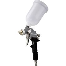 Pistola verniciatura Aerotec – 0,32 kg – Ugello 0,5 mm – Bicchiere 250 ml – Ingresso aria 1/4" – Consumo aria 60 l/min