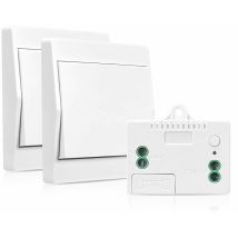 Interruttore Autoalimentato Wireless E Senza Batteria, Trasmettitore Rf E Ricevitore, Interruttore Di Sicurezza, Telecomando Da Parete 200m, 433mhz, 