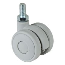 Bs-r Kunststoff-doppelrolle Ø 40 Mm Grau, Mit Stift M8x15