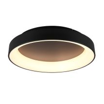 Plafoniera Led Interno Moderna Dimmer Nero Opaco Telecomando Girona Gd Trio